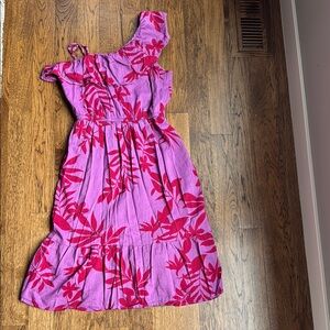 Floral Pink and Red Dress
